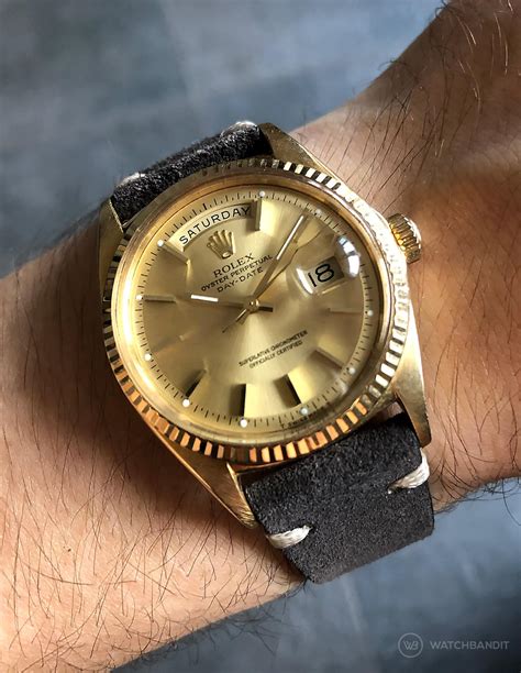 rolex day date 1803 suede strap|rolex day of the week.